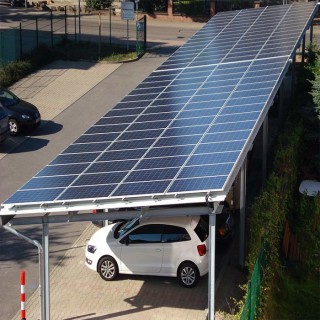 On Off Grid Hot-Dipped Galvanization PV Residential solar Carport Structures